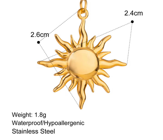 Sunshine Pendant + Chain - 18k Gold Plated