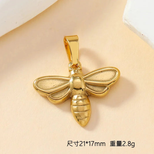 Queen Bee Pendant + Chain - 18k Gold Plated