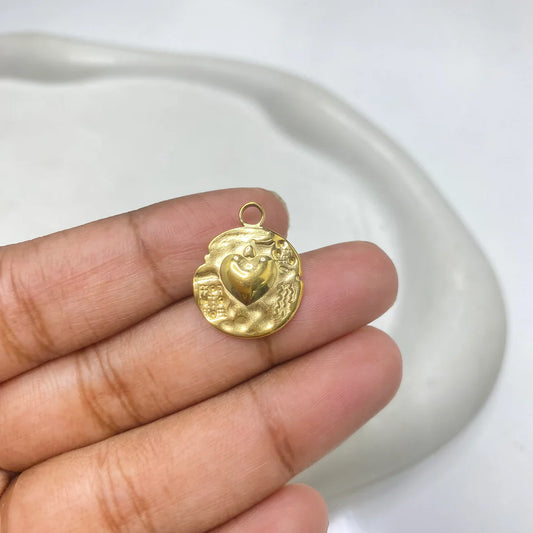 Apple Heart Pendant + Chain - 18k Gold Plated