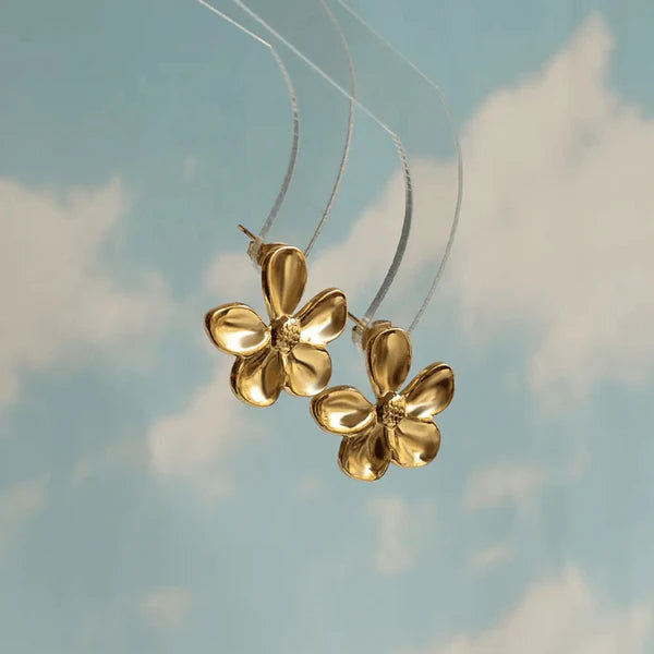 Petunia Studs -18k Gold Plated