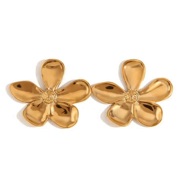 Petunia Studs -18k Gold Plated