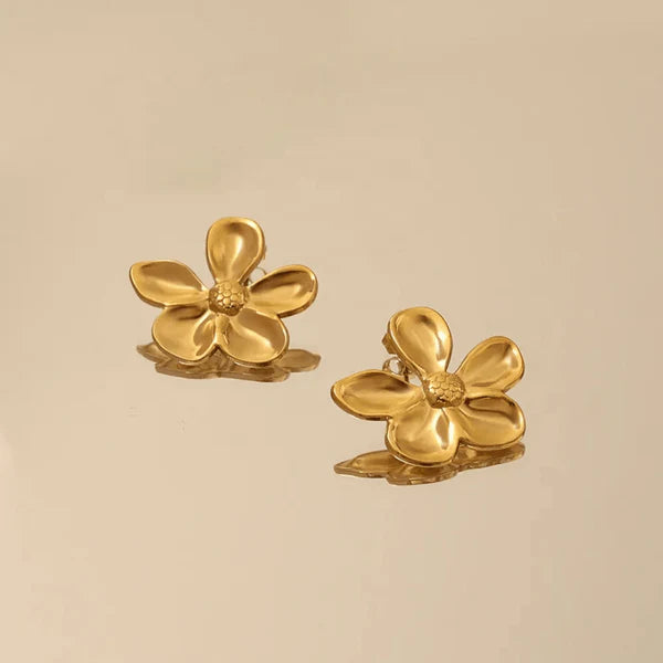 Petunia Studs -18k Gold Plated