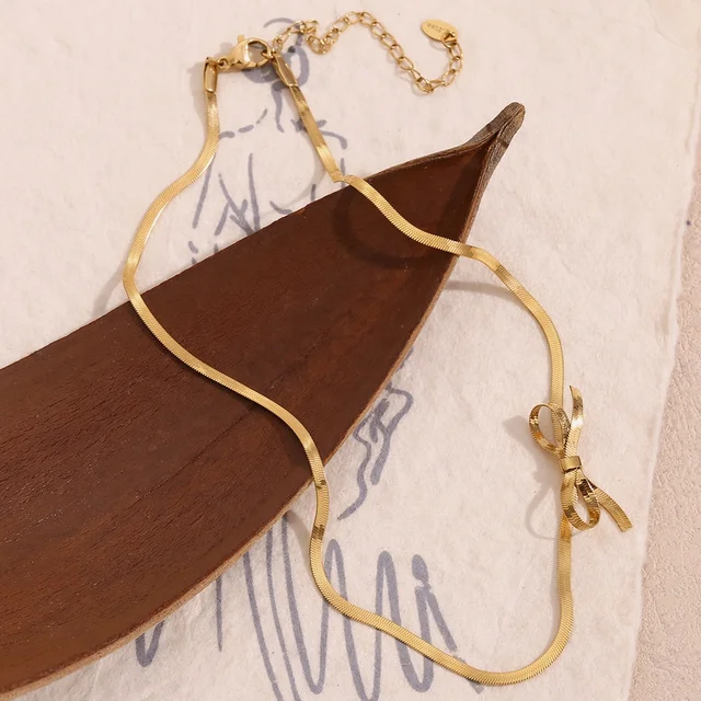 Bow Chain - 18k Gold Plated