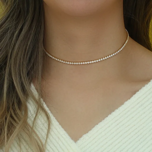 Tennis Chain - 18k Gold Plated