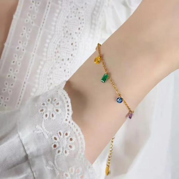 Rainbow Bracelet -18K Gold Plated