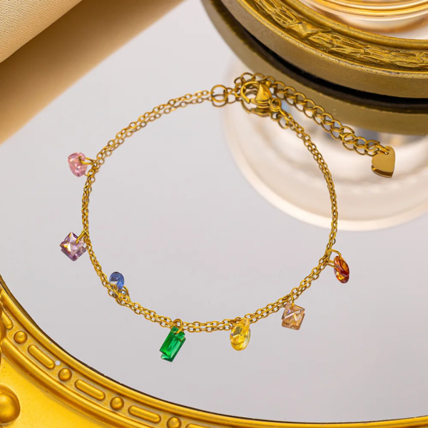 Rainbow Bracelet -18K Gold Plated