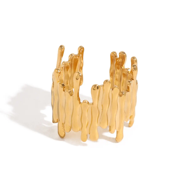 Abstract Ring - 18k Gold Plated