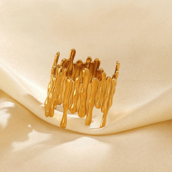 Abstract Ring - 18k Gold Plated