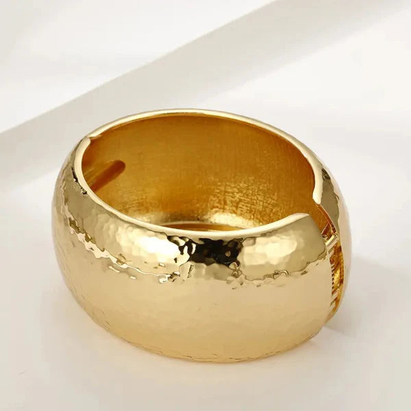 Honeycomb Bangle -18K Gold Plated