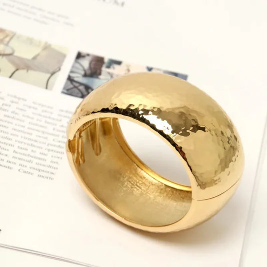Honeycomb Bangle -18K Gold Plated