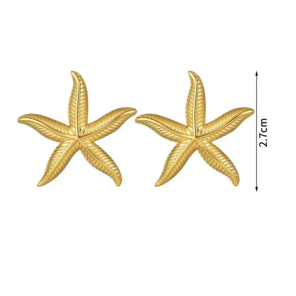 Starfish Studs - 18K Gold Plated