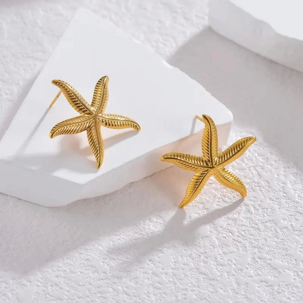 Starfish Studs - 18K Gold Plated