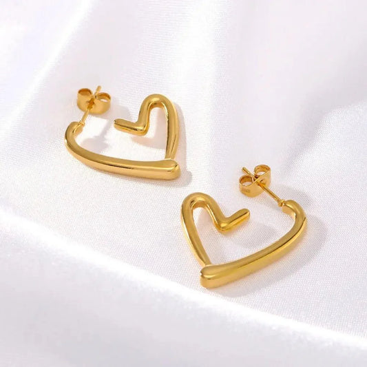 Heartbreak Hoops - 18K Gold Plated