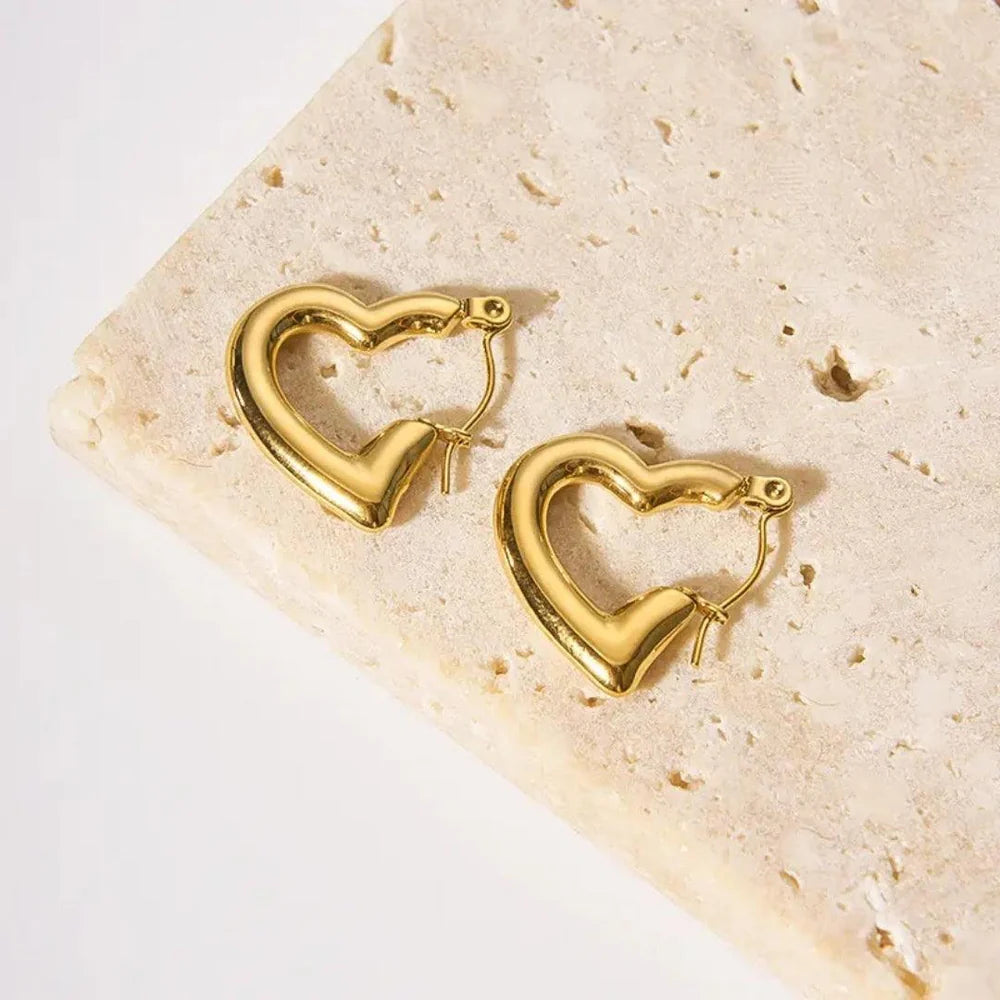 Heartiest Hoops - 18K Gold Plated