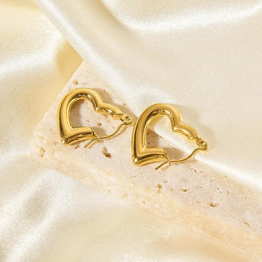 Heartiest Hoops - 18K Gold Plated