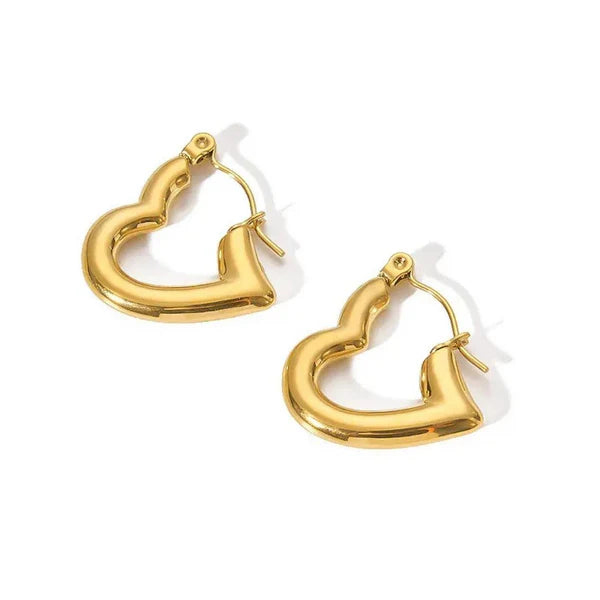 Heartiest Hoops - 18K Gold Plated