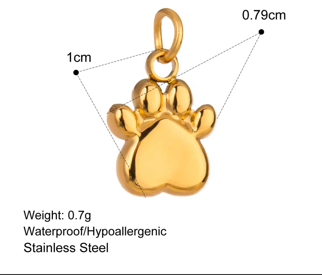 Pawsitivity Pendant + Chain - 18k Gold Plated