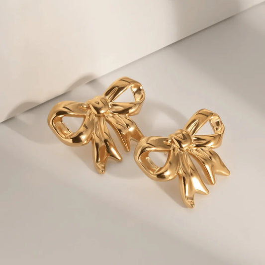 Bow Studs - 18K Gold Plated