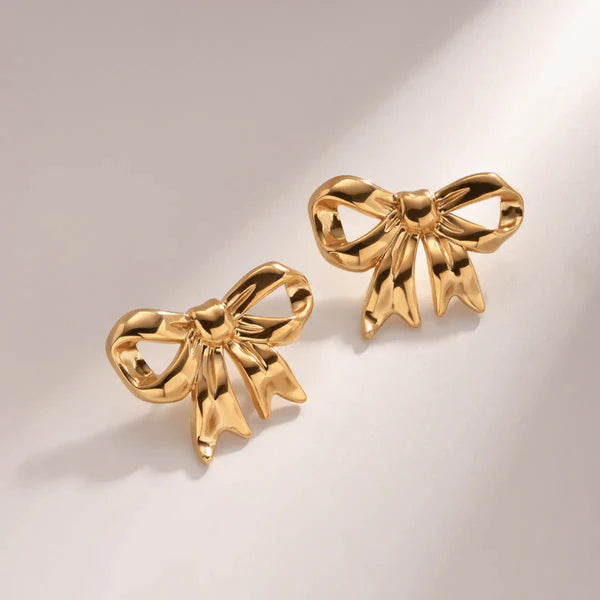 Bow Studs - 18K Gold Plated