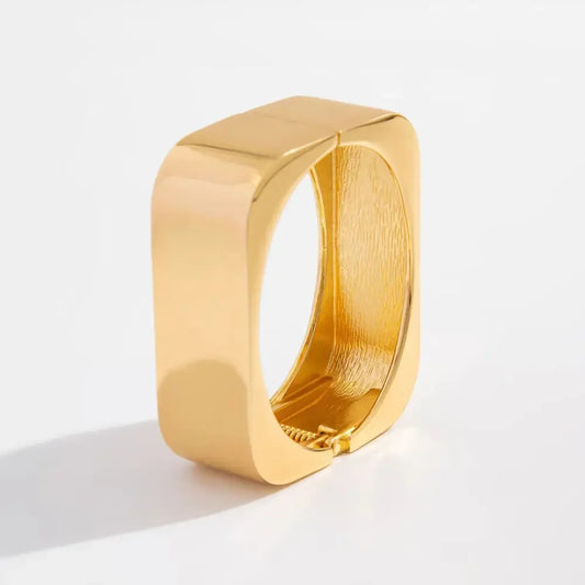 Square Bangle -18K Gold Plated