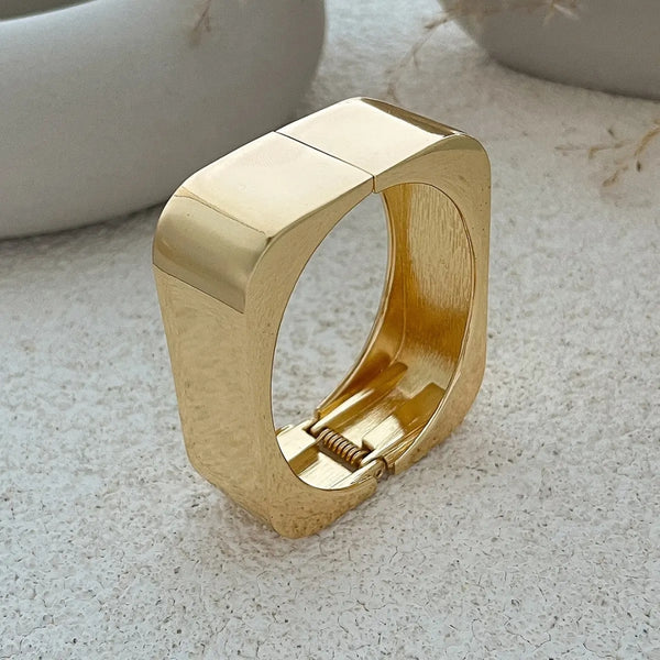 Square Bangle -18K Gold Plated