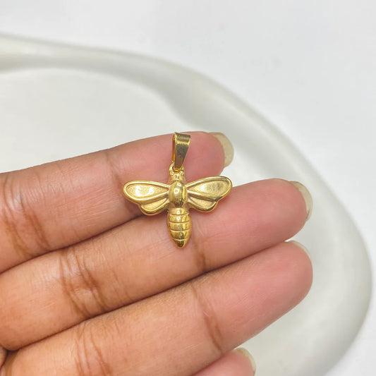 Queen Bee Pendant + Chain - 18k Gold Plated