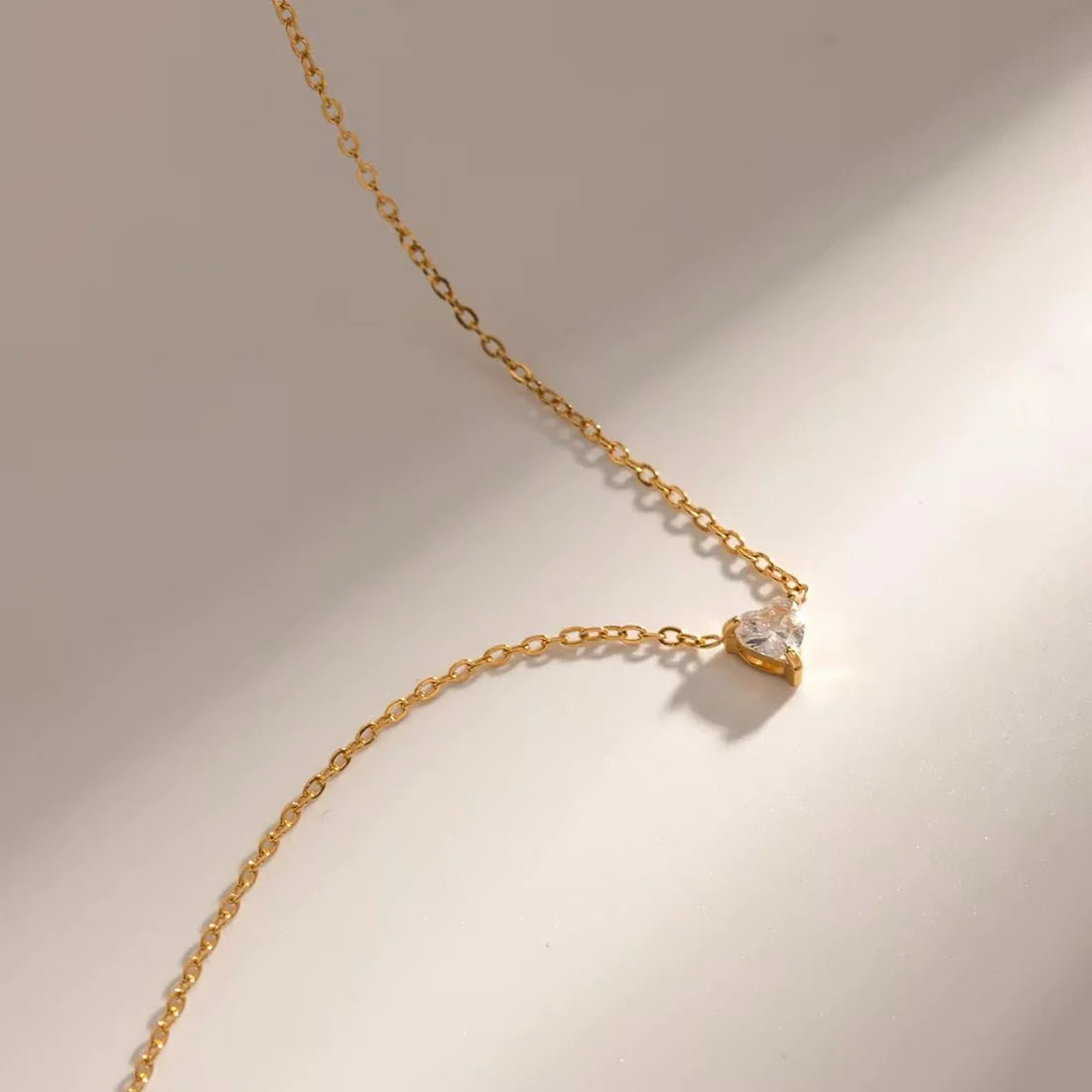 Dainty Heart Necklace - 18K Gold Plated