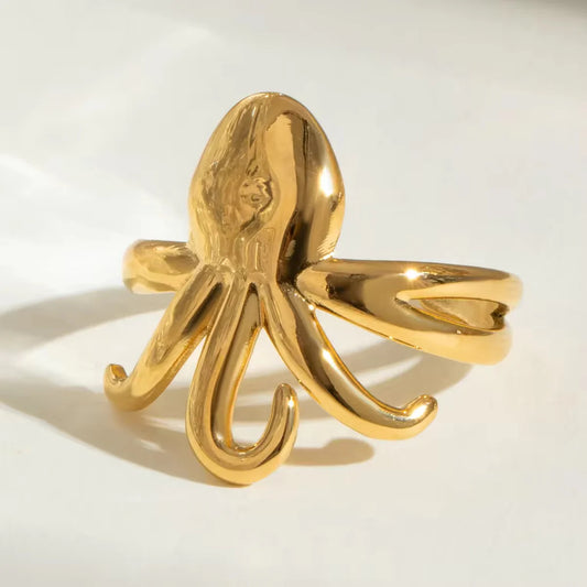 Octopus Ring - 18k Gold Plated