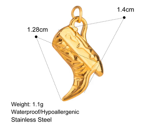 Golden Boots Pendant + Chain - 18k Gold Plated