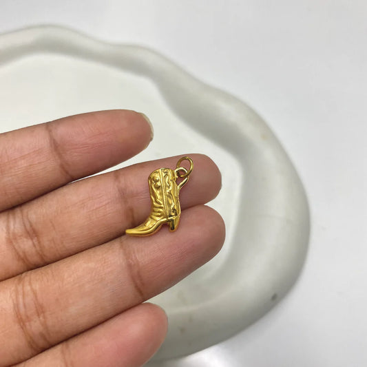 Golden Boots Pendant + Chain - 18k Gold Plated