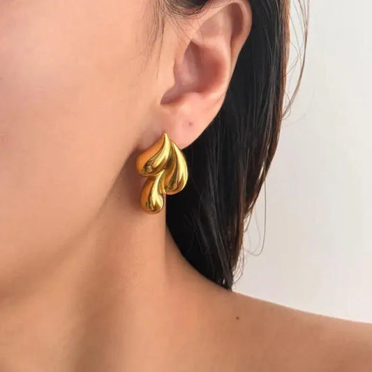 Teardrop Studs - 18K Gold Plated