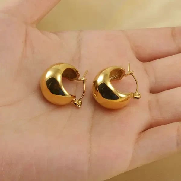 Oval Hoops - 18K Gold Plated