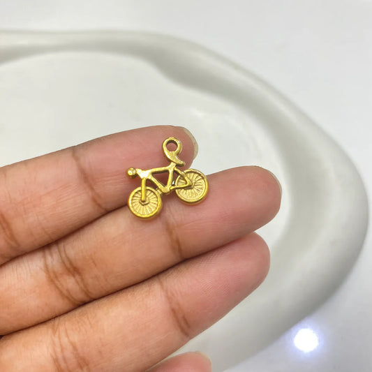 Cycle Pendant + Chain - 18k Gold Plated