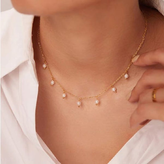 Pearl Me Up Necklace - 18k Gold Plated