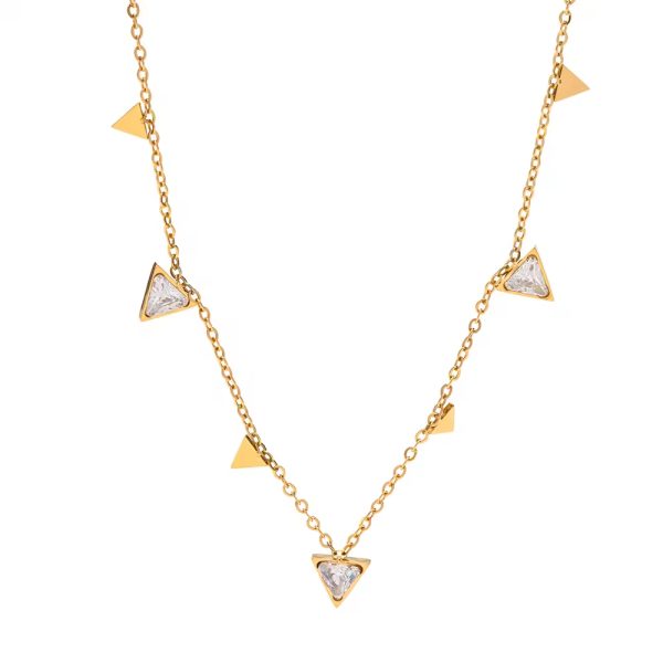 Triangle Necklace - 18K Gold Plated