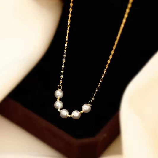 Queen of Pearls Necklace - 18K Gold Plated