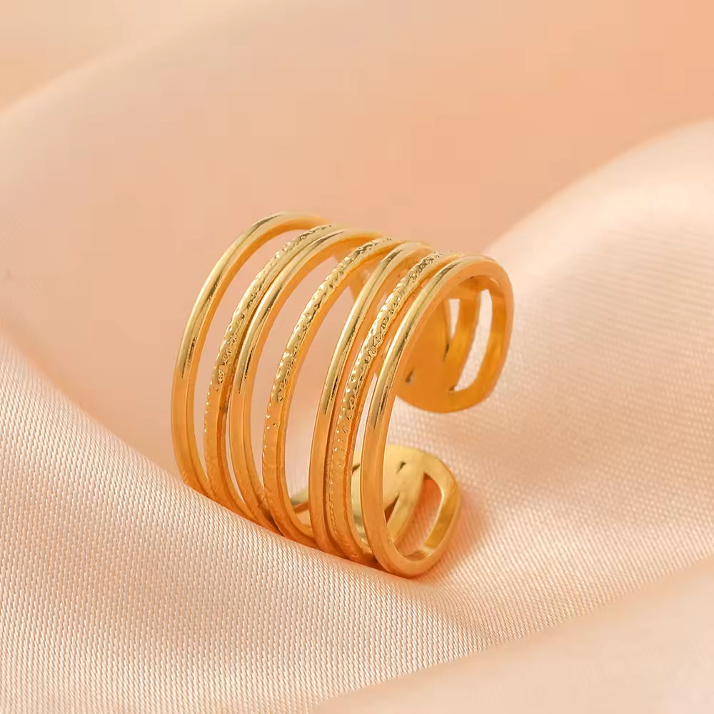 Spiral Ring - 18k Gold Plated