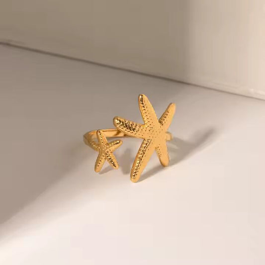 Starfish Ring - 18k Gold Plated