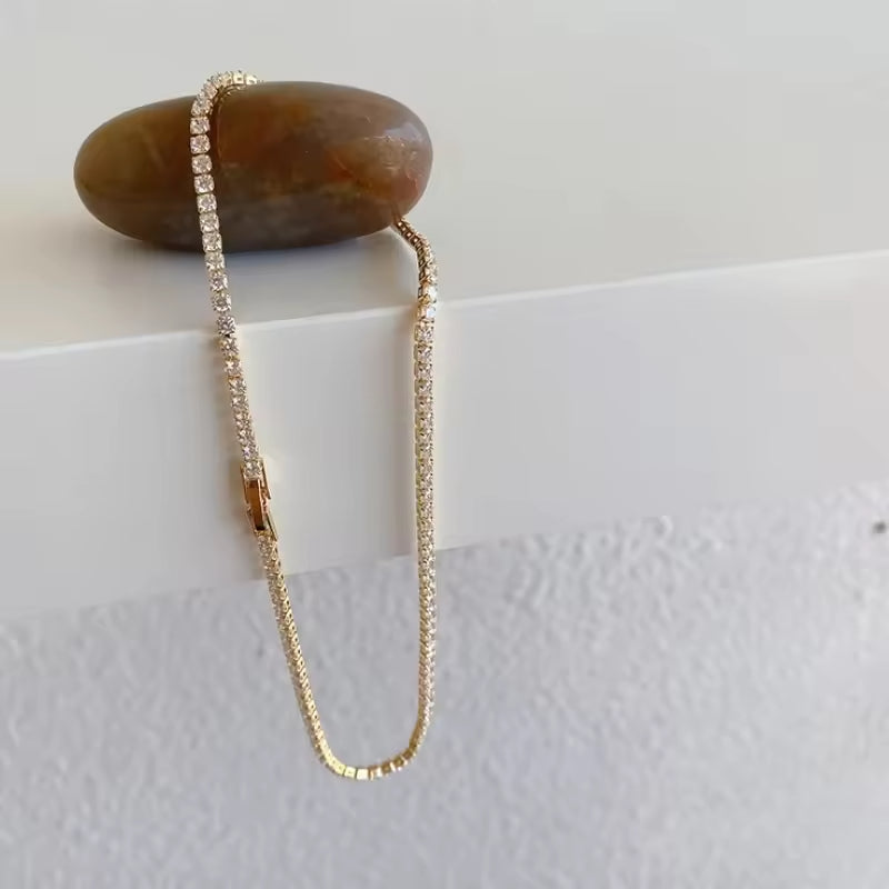 Tennis Chain - 18k Gold Plated