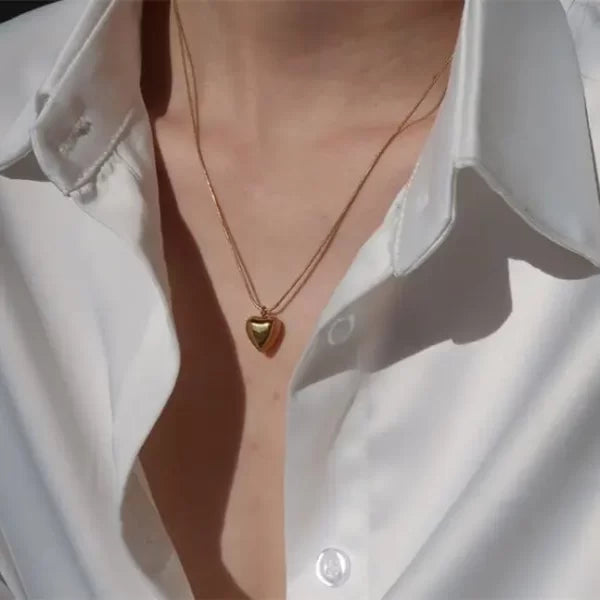 I Heart U Necklace - 18k Gold Plated