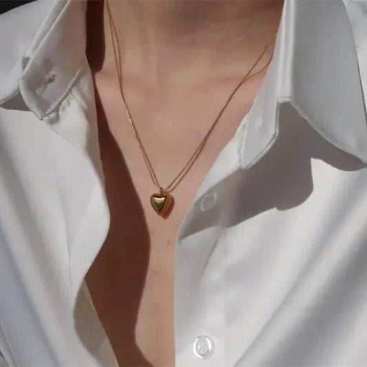 I Heart U Necklace - 18k Gold Plated