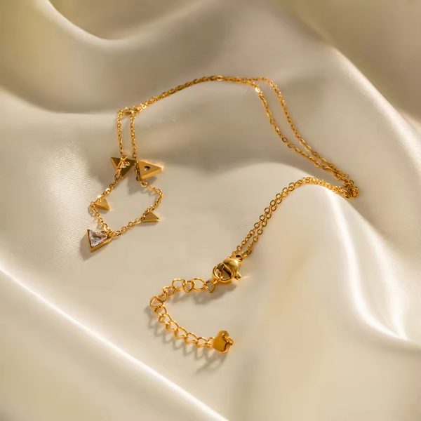 Triangle Necklace - 18K Gold Plated