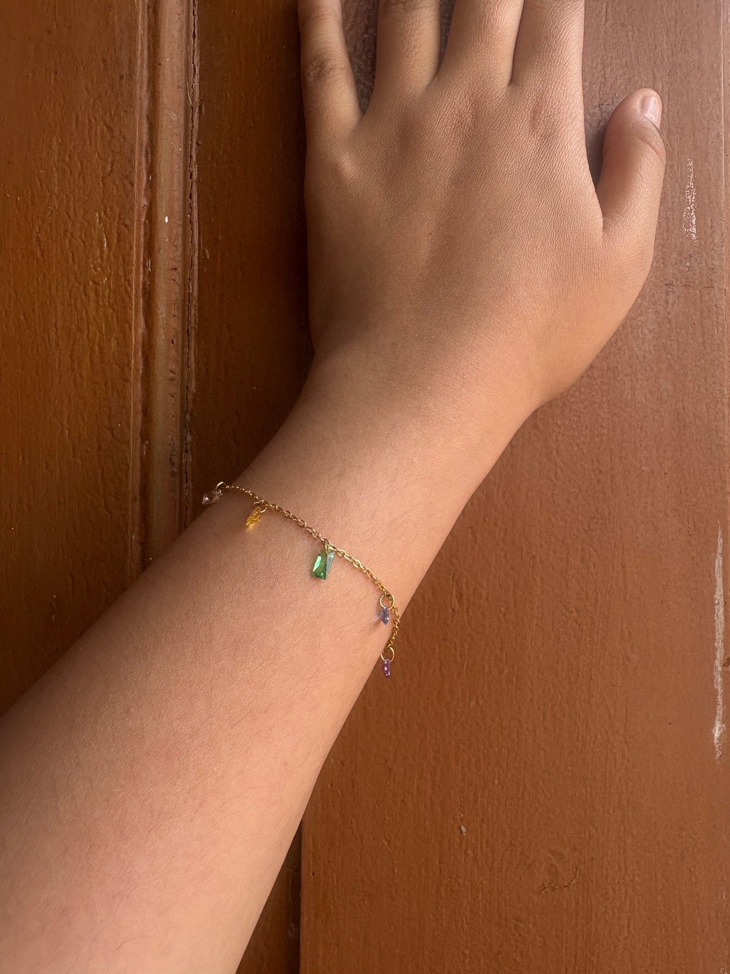 Rainbow Bracelet -18K Gold Plated