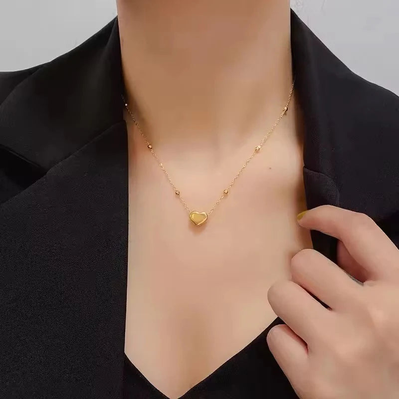 Heart to Heart Necklace - 18k Gold Plated