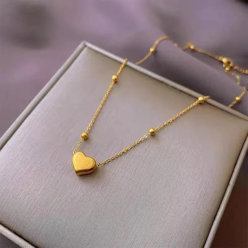 Heart to Heart Necklace - 18k Gold Plated