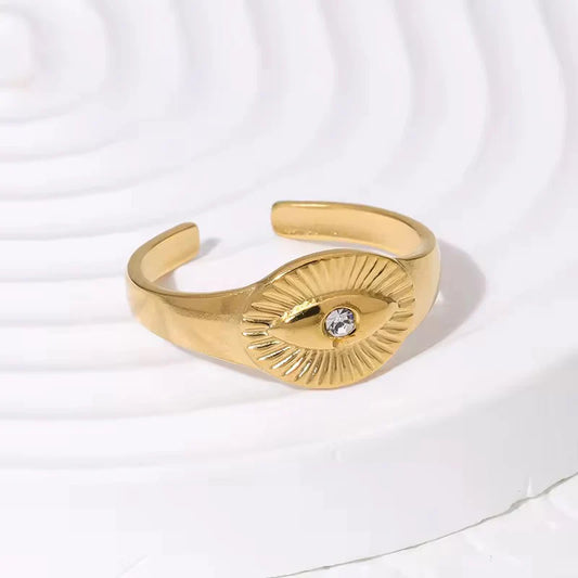 Eye of The Tiger Ring - 18k Gold Plated