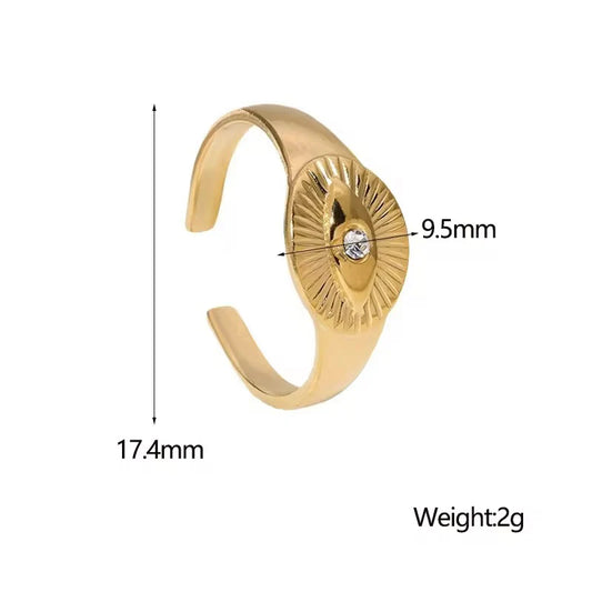 Eye of The Tiger Ring - 18k Gold Plated