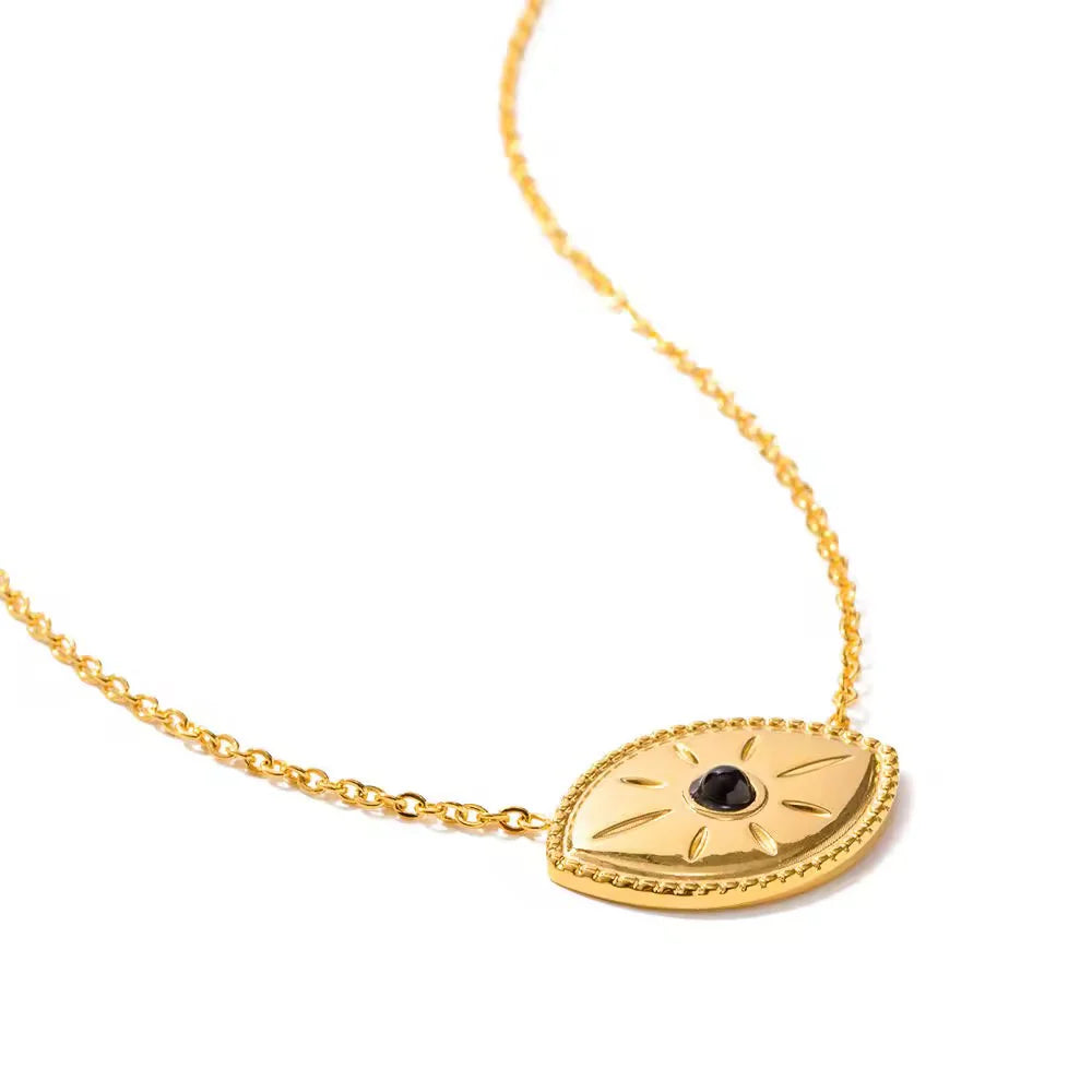 Evil Eye Necklace - 18k Gold Plated