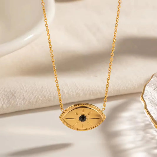 Evil Eye Necklace - 18k Gold Plated