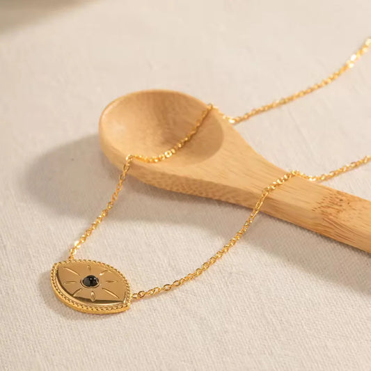 Evil Eye Necklace - 18k Gold Plated
